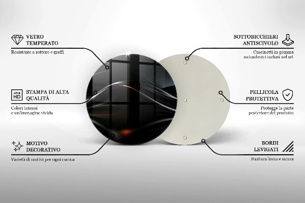 De vidrio templado Diseño abstracto 3d