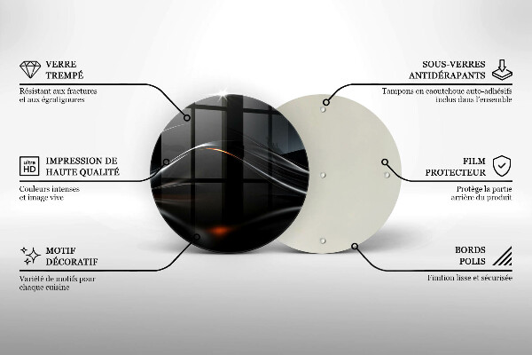 De vidrio templado Diseño abstracto 3d