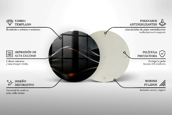 De vidrio templado Diseño abstracto 3d