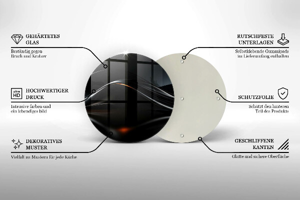 De vidrio templado Diseño abstracto 3d