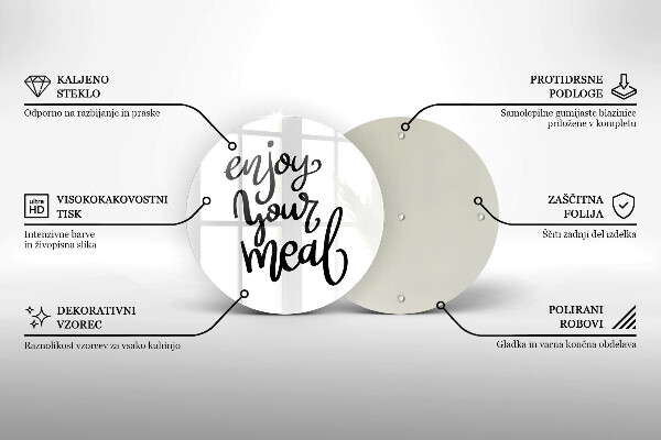 De vidrio templado Enjoy your meal