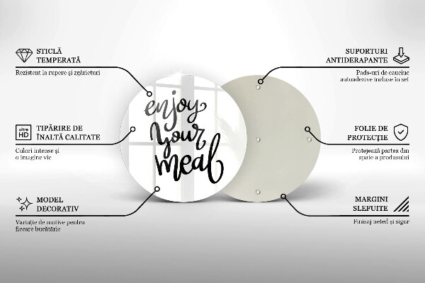 De vidrio templado Enjoy your meal