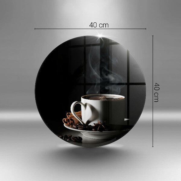 De vidrio templado Una taza de café caliente