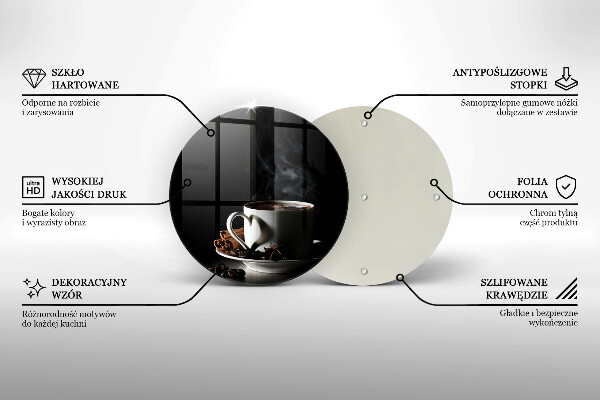 De vidrio templado Una taza de café caliente