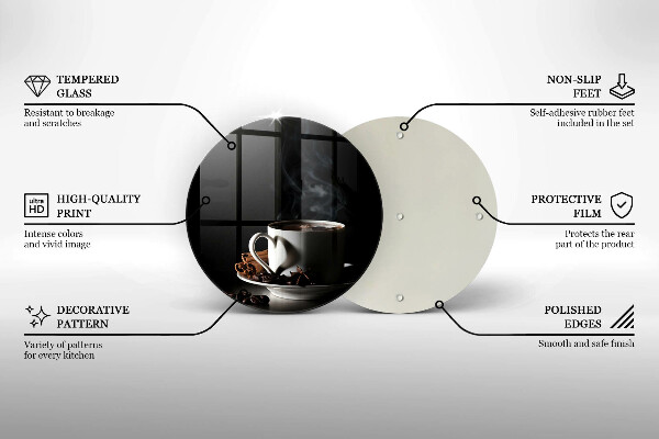De vidrio templado Una taza de café caliente