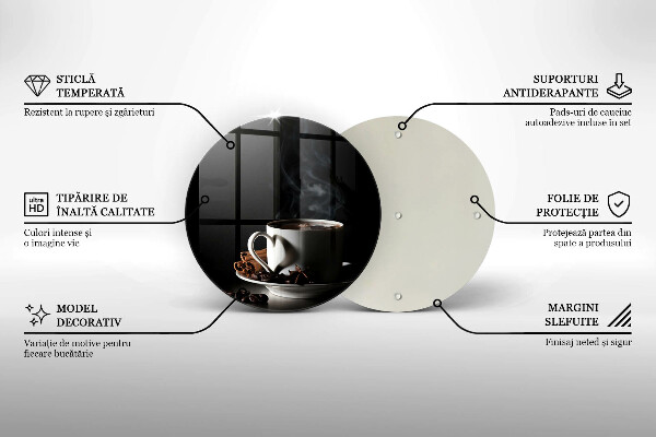 De vidrio templado Una taza de café caliente