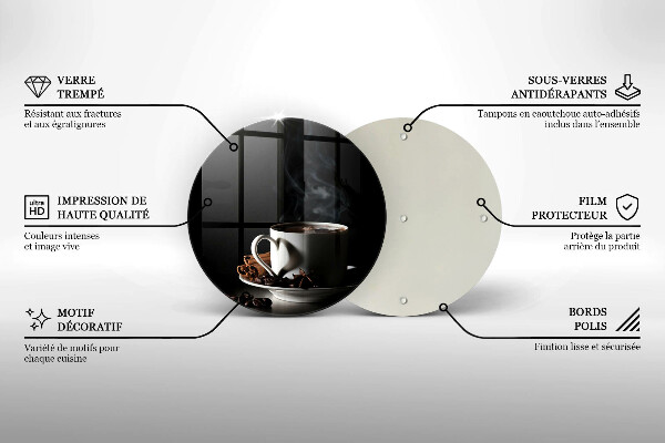 De vidrio templado Una taza de café caliente