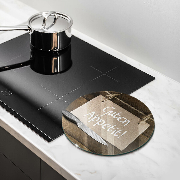 De vidrio templado Inscripción de guten apetit en tableros