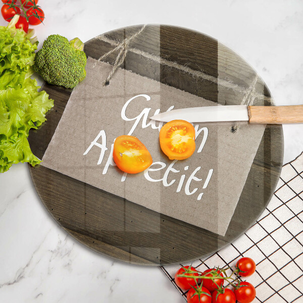 De vidrio templado Inscripción de guten apetit en tableros