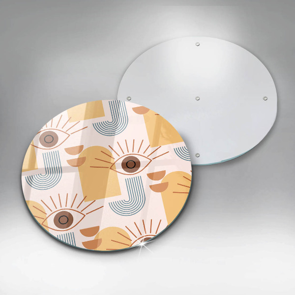 De vidrio templado Patrón de ojos boho