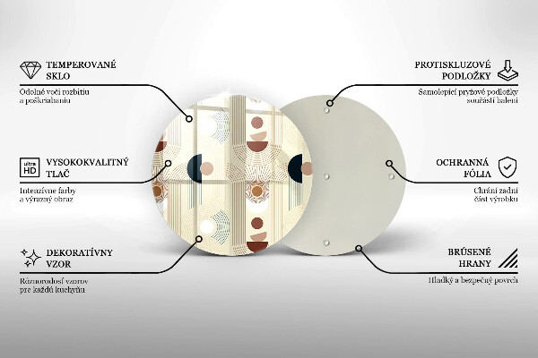 De vidrio templado Formas de geometría boho