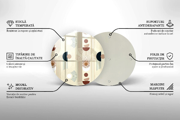De vidrio templado Formas de geometría boho