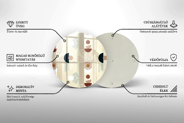De vidrio templado Formas de geometría boho