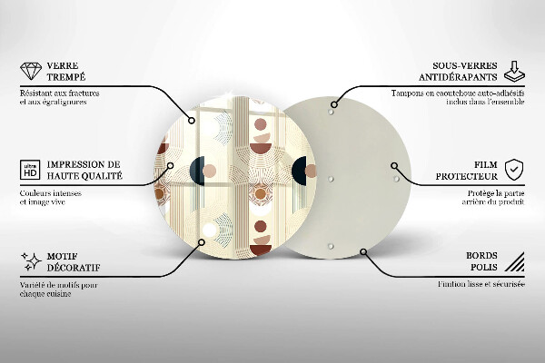 De vidrio templado Formas de geometría boho