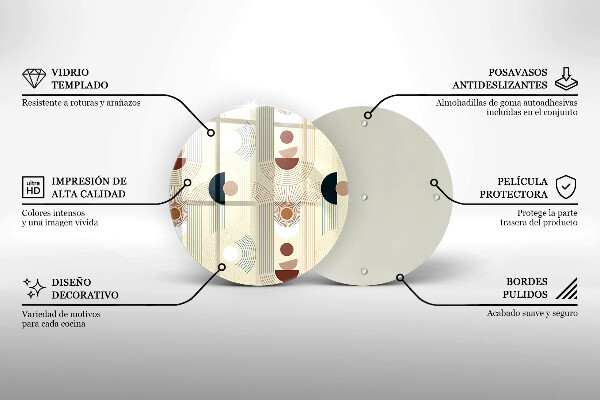 De vidrio templado Formas de geometría boho