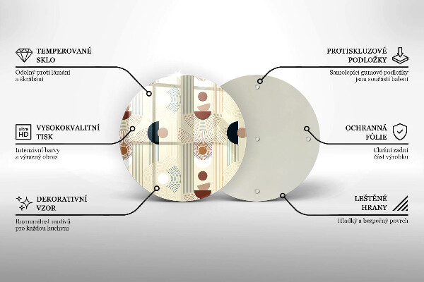 De vidrio templado Formas de geometría boho