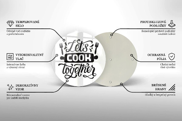 De vidrio templado Let's cook together