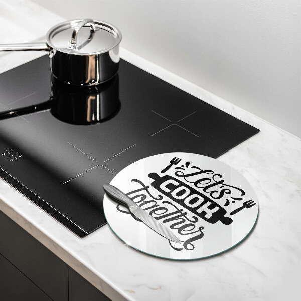 De vidrio templado Let's cook together