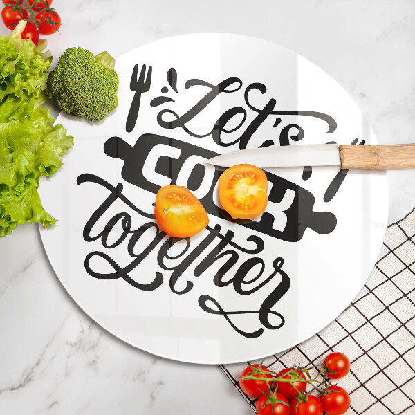 De vidrio templado Let's cook together