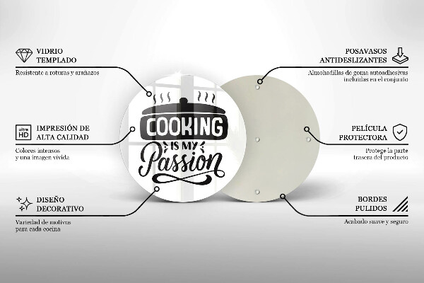 De vidrio templado La cocina es mi pasión