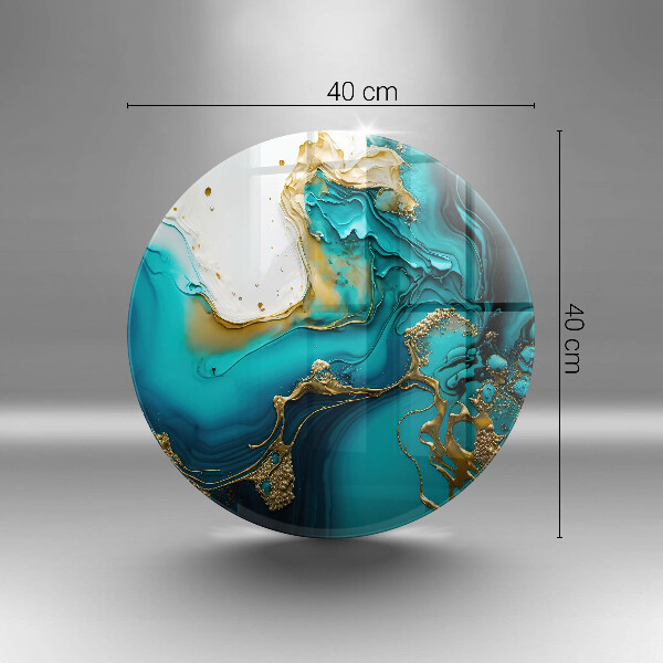 De vidrio templado Abstracción turquesa