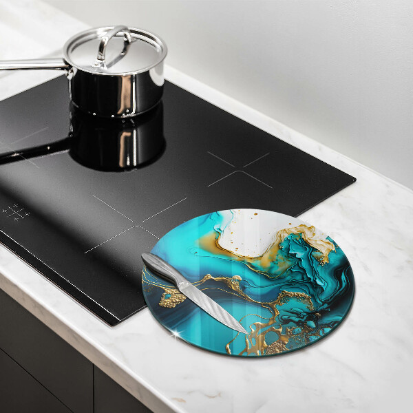 De vidrio templado Abstracción turquesa