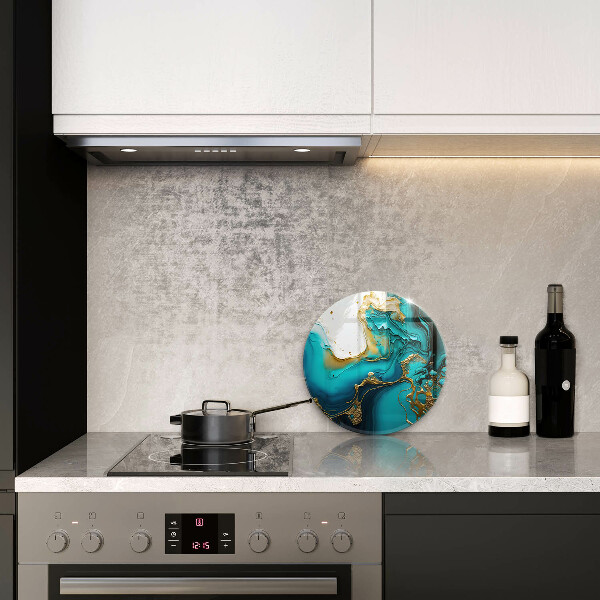 De vidrio templado Abstracción turquesa