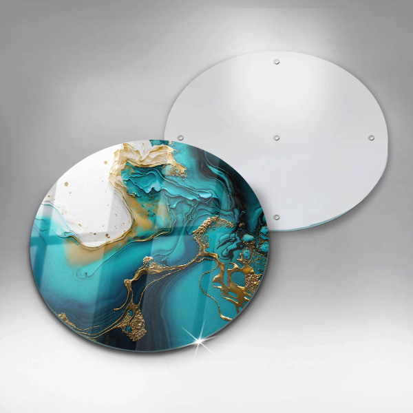 De vidrio templado Abstracción turquesa