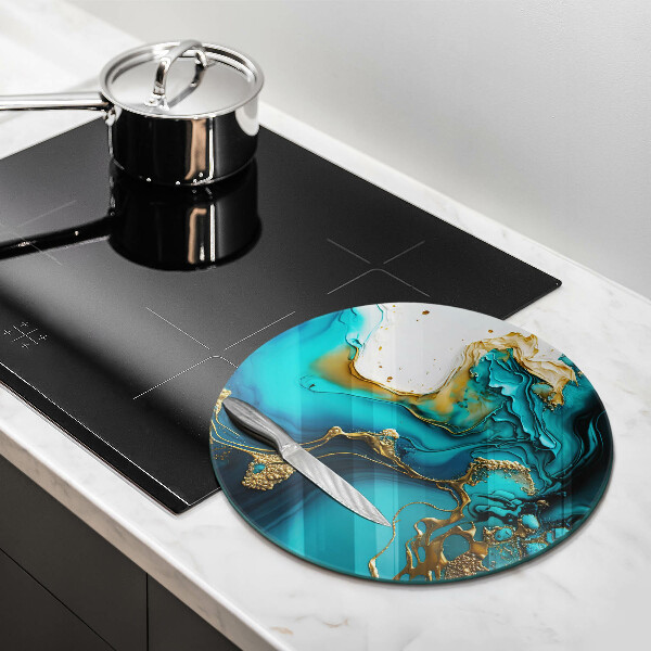 De vidrio templado Abstracción turquesa