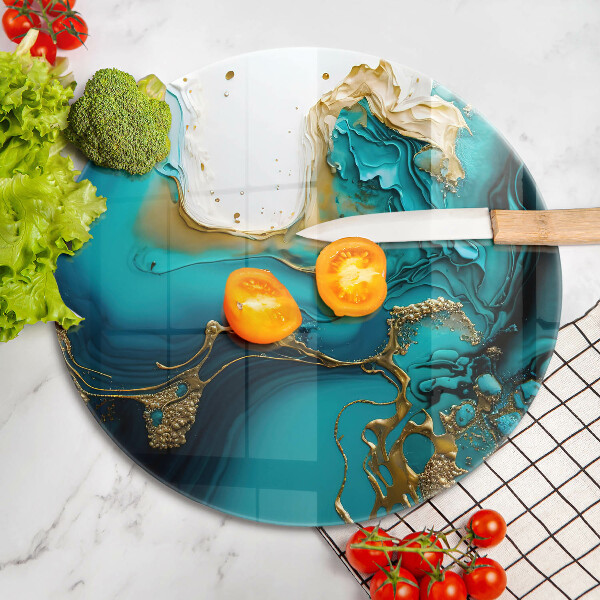 De vidrio templado Abstracción turquesa