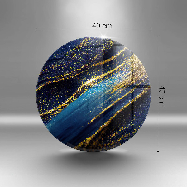 De vidrio templado Abstracción azul marino