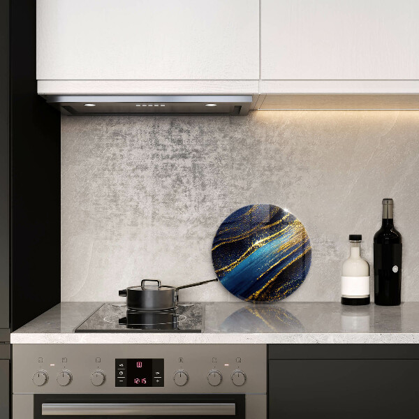 De vidrio templado Abstracción azul marino