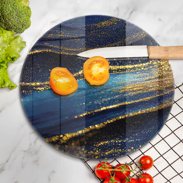 De vidrio templado Abstracción azul marino