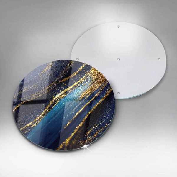 De vidrio templado Abstracción azul marino