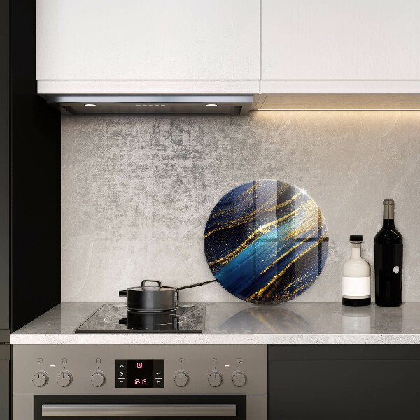 De vidrio templado Abstracción azul marino