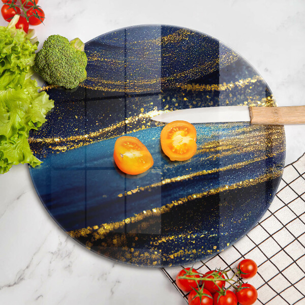 De vidrio templado Abstracción azul marino