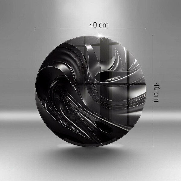 De vidrio templado Masa negra abstracta