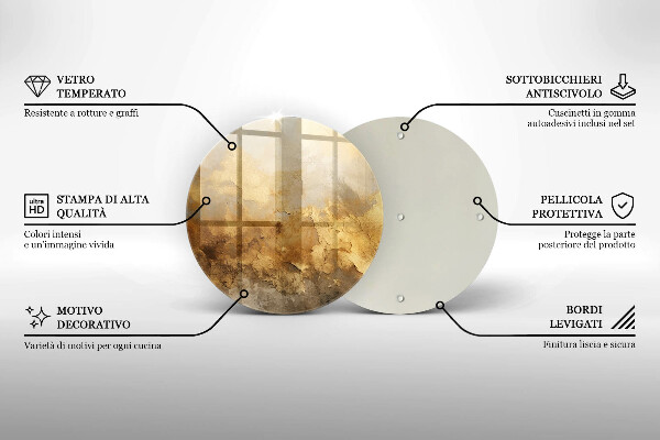 De vidrio templado Textura rica