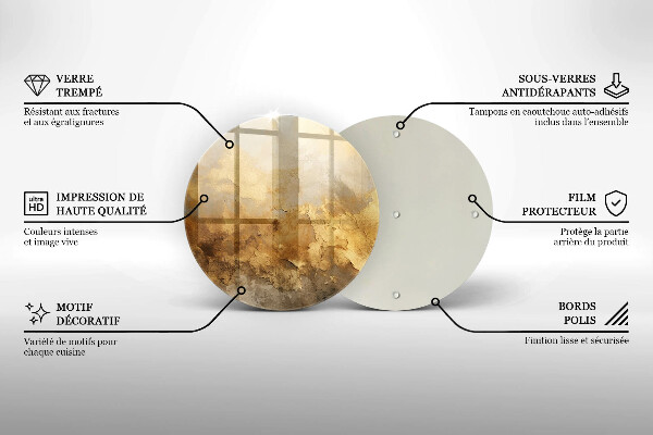 De vidrio templado Textura rica