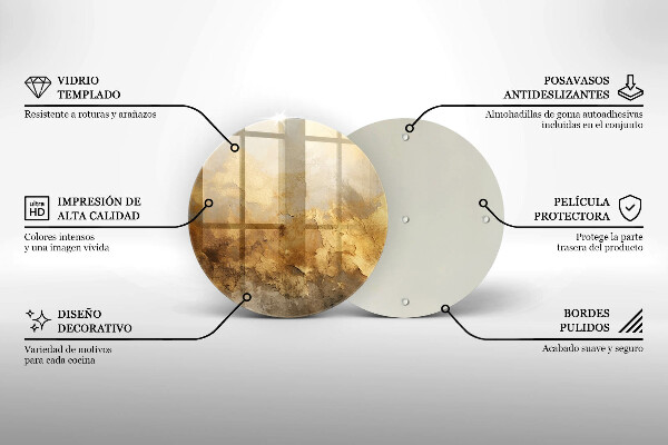 De vidrio templado Textura rica