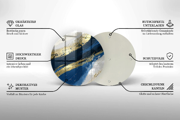 De vidrio templado Textura con oro