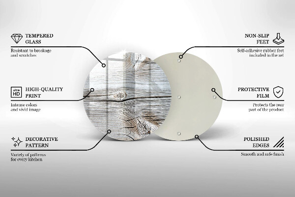 De vidrio templado Estructura de madera brillante