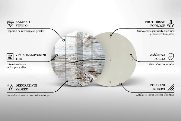 De vidrio templado Estructura de madera brillante