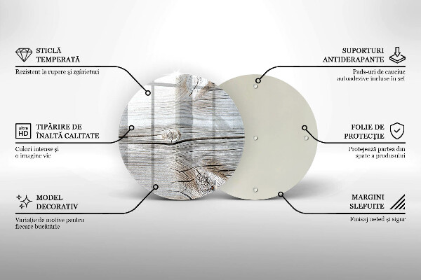 De vidrio templado Estructura de madera brillante