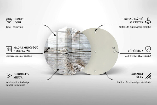 De vidrio templado Estructura de madera brillante