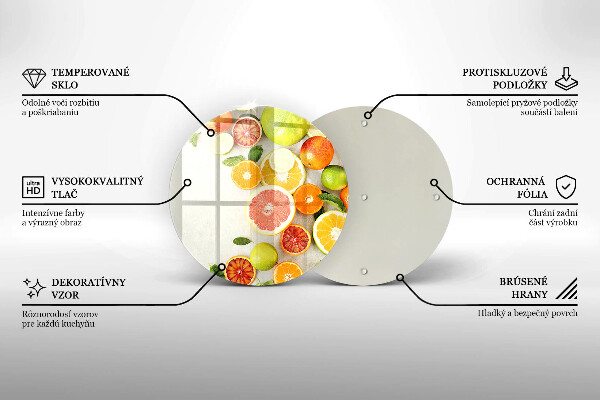 De vidrio templado Frutas cítricas
