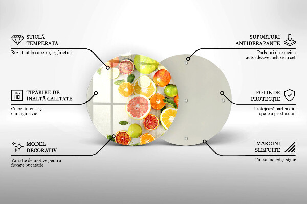 De vidrio templado Frutas cítricas
