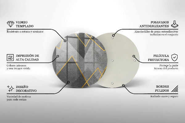 De vidrio templado Formas afiladas