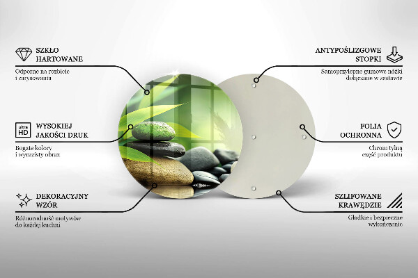 De vidrio templado Piedras de bambú zen