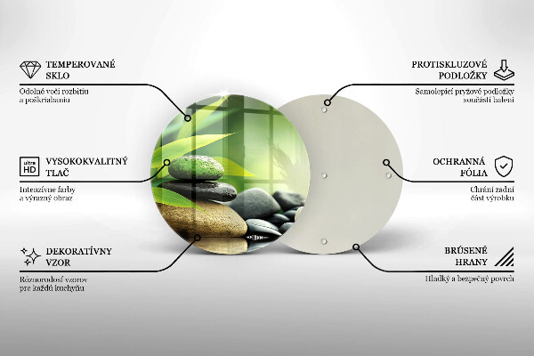 De vidrio templado Piedras de bambú zen